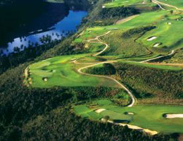 An aerial view of the beautiful golf course at Los Altos in the Dominican Republic.