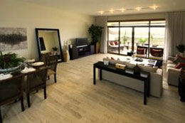 A living room of one of the luxury residences in Los Altos.