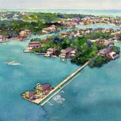 An artist's rendering of the Palmetto Bay Resort in Belize.