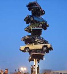 This probably isn't what car companies mean when they say they want their cars in a creative position. Photo copyright of Payton Chung on Flickr.