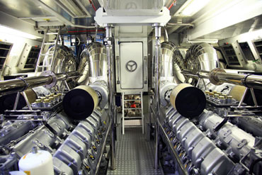 Even the engine room of this yacht looks beautiful! Photo copyright of Ilya's Photography.