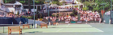Panoramic view of Court One during the 2005 Washington State Open tournament.