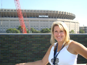 Cynthia Naumes, a Broker with RE/MAX Realty Group in Oregon, fulfills one of the wishes on her bucket list by coming to Yankee Stadium.
