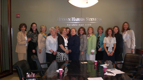 (Left to right): Silvana Malpelli, Brown Harris Stevens; Beth Heard-Laffey, Sotheby's Realty; Ruth Chizzini, Houlihan Lawrence; Leslie Goldberg, Friedberg Properties; Marie Montchal, Daniel Gale Sotheby's; Donna Conte, Terrie O'Connor Realtors; Barbara Hallen, Hudson Shores Realtors; Dawn Fetherston, Diane Turton Realtors; Kimberly Barkoff, Daniel Gale Sotheby's; Teresa Morrison, Friedberg Properties; Pam Chute, Leading Real Estate Companies of the World; Gail Fatizzi, Westchester Real Estate; Sandra Torres, Brown Harris Stevens and Kathleen Coumo, Christie's Great Estates.