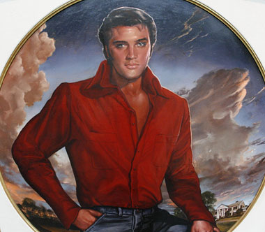 A portrait of Elvis Presley, the king of Rock and Roll, whose estate in Palm Springs, Calif. is now for sale. Photo copyright of dbking on Flickr.