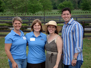 (Left to right): Leah Humphries and Meredith Repp - Junior Committee Executive Board Members and Event Co-Chairs, Mary Beth Lake - Harry Norman, Realtors YRC President & Buckhead Northwest office sales associate and Mike Minihan - Harry Norman, Realtors YRC Treasurer and Dunwoody/Perimeter sales associate.