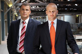 Left to right: Michael Marquette and Simon Turner, founders of Marquette Turner Luxury Homes in Sydney, Australia. Marquette is nominated for the Outstanding Rookie award at the 13th Annual Luxury Real Estate Fall Conference.