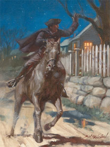 Paul Revere, the famous forerunner who called his countrymen to arms in time to fight the British in the Revolutionary War.