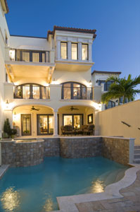 One of the homes in the new Vista Royale waterfront community in Florida.