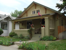 Patsy Brown's home in Denver, which is being used as a backdrop for CNN ads on the Democratic National Convention.